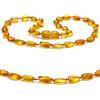 Baltic Secret Selected Baltic Amber Collana in ambra del Baltico autentica - Gioielli naturali per donne, uomini e tutta la famiglia - Collana in ambra e portafortuna - Vero gioiello in ambra - Piccoli regali di Natale, 35 CM, Ambra