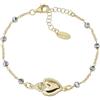 Holyart Bracciale Amen argento 925 cristalli oro Sacro Cuore