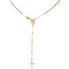 inSCINTILLE I Rosari Collana Uomo Donna Rosario a y in Argento 925 Rodiato con Croce Pendente varie misure sfere e lunghezze, confezione regalo inclusa (Oro Rosa Sfera 3 mm, 50)