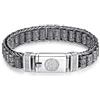 Yacriso Bracciale Ruota della Preghiera a Sei Caratteri, Bracciale di ispirazione tibetana con Sei Caratteri della Verità, Braccialetti vintage da uomo con protezione e fortuna (22cm/8.5in)