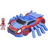 Hasbro Marvel Spidey e i suoi fantastici amici Ultimate Web-Crawler, auto con personaggio, 3 anni/anni, plastica, blu, rosso