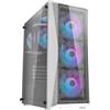darkFlash Kompiuterio dėklas Darkflash DK352 Plus su 4 ventiliatoriais (juodai baltas)