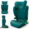 kk Kinderkraft Kinderkraft JUNIOR FIX2 PRO I-SIZE Seggiolino auto 15-36 kg, Gruppo 2-3, 100-150 cm, con Isofix, Poggiatesta regolabile, Sistemi di sicurezza, Leggero Facile da trasportare, Facile da pulire, Verde