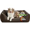 CopcoPet - Cuccia Rocco, Letto per Cani Idrorepellente 2 in 1, Completo in Finta Pelle, Materasso in Fiocchi di Schiuma Espansa o Schiuma di Viscosa Ortopedica