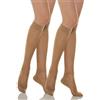 Relaxsan Basic 750 (2 Paia - Visone, tg.4) gambaletti compressione graduata 70 Den