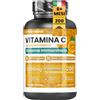 Vitastrong. Vitamina C 1000mg Lento Rilascio, 200 Compresse 100% Vegan (1 al Giorno/6+ Mesi), Integratore Vitamina C Pura Acido Ascorbico per Sistema Immunitario, Ossa, Pelle, Stanchezza, Formazione di Collagene