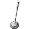 Nuytghr Spazzola abrasiva per piatti, in acciaio inox, con manico allungato, gadget per pentole antiaderenti, pentole in ferro, ciotole, lavelli