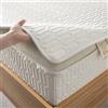 LGQLYH Fodera per Materasso Matrimoniale con Cerniera 160x190 Personalizzabile Coprimaterasso Trapuntata Singolo Lenzuolo Angoli Proteggi Materasso Topper Lavabile Rivestimento Alto 5-40cm(180X200+27cm,C)