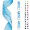 SLANTASTOFFE BRINGEN SIE UNSEREM STOFF L Slantastoffe 5 m Chiusura Lampo Infinita, Spirale 3 mm + 15 cursore/Cerniera 32 Colori, Merce al Metro