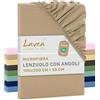 Lavea® Lenzuolo con Angoli Singolo Maxi 100x200 cm - Microfibra Morbida e Traspirante - Per Materassi fino a 35 cm - Con Elastico Tutto Intorno - Certificato OEKO-TEX - Sabbia