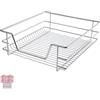 tectake® Cassetto Telescopico - 1 x 50 cm - Cassetto Estraibile per Cucina, Ripiano Scorrevole, Binario Telescopico, Organizer Cromato per Mobile da Cucina, Cassettiera Salvaspazio