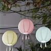 himmel Lampioni solari per esterni, resistenti alle intemperie, 3 pezzi, lanterna a LED solare, impermeabile, in nylon, 30 cm, per esterni, giardino, cortile, decorazione per feste di Halloween (colorata)