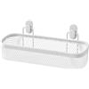 Inbagno Mensola Rettangolare Bagno In Acciaio Bianco - Ripiano Singolo - Doppio Fissaggio L 32 Cm - Linea Taki