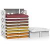 BoxLegend Organizer per T-Shirt, Organizer per Armadio, Organizzatore per Vestiti, Impilabile per Ripiano Pieghevole per Vestiti, Organizzatore per Abbigliamento per Aiuto Piega T-Shirt, Camicie