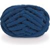 Zituop Filato di ciniglia a maglia grossa per coperte a maglia a mano, filato super morbido per coperte jumbo grande (blu navy)