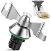 Ecofocet Lama Impastatrice per Bimby TM5 TM6 TM7, Coltello per Impastare in Acciaio Inox, Accessori Ricambi per Pane e Pizza, Compatibile con Robot da Cucina Vorwerk Thermomix, Facile da Pulire