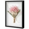 ARCPNRT Cornice portafoto da riempire, 40 x 50 cm, in legno, con pannello acrilico trasparente, 3D, profondità 3 cm, per oggetti, fiori, bouquet di nozze o cimeli, colore nero