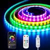ShineBurky Striscia LED RGB Smart IC 2 metri, 5V COB Striscia LEDs Dimmerabile USB con Music Sincronizzazione APP Controllo, Strisce LED Adesive per TV Bar PC Party Casa Decorazione (Senza Adattatore)