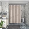 Lifup Tenda Doccia Antimuffa Tessuto, Tenda per Doccia con Anelli, Antimuffa Idrorepellente e Lavabile, Tenda Bagno Tessile in Tessuto di Biancheria Beige 80x180cm