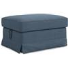 Masters of Covers Fodera di Ricambio Compatibile con Poggiapiedi IKEA Ektorp, Ektorp Poggiapiedi Fodera, 82 x 62 x 44 cm (Lago Azzurro, Cotone)