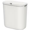 SONGMICS Pattumiera sospesa, 9 l, con coperchio, per rifiuti alimentari, da appendere o attaccare alla porta dell'armadio, per armadio da cucina, sotto il lavandino, bianco LTB820W9