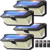 TECKNET Luce Solare LED Esterno, 546 LED, Illuminazione a 300°, Faretto LED da Esterno Solare con Telecomando, Impermeabile IP66, Gancio per Lampada Solare da Esterno, per Giardini, Garage, Terrazze