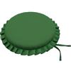 CASABELLAPIU Cuscino Rotondo Per Sedie Interno Esterno Con Volant Conf. 4 Pz. Sfoderabili Con Laccetti Di Bloccaggio Eleganti Comodi D. 36 cm. (Verde)