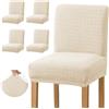 TOATELU Set di 4 coprisedie elasticizzati, stile moderno, elasticizzati, di alta qualità, per sgabelli da bar, impermeabili, per sala da pranzo, cucina, sgabello da bar (beige)
