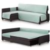 Milica Copridivano trapuntato compatibile con divano angolare letto Friheten di IKEA | Adatto a chaise longue destra o sinistra | Ideale per bambini e animali | Colore: menta