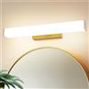 MantoLite Lampada da parete 8W, 40cm, LED, ideale per opere d'arte/specchi da bagno 3000K + 6000K Lampada da lettura da comodino (rame), adatta per l'illuminazione di soggiorno e camera da letto.