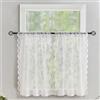 Devola - Set di 2 Tende Romane in Stile Country, Tende da Cucina in Pizzo con Motivo Floreale, Tende per Cucina e Bagno, per Finestre Piccole, Bianco, Altezza x Larghezza 60x75 cm, 2 Pezzi