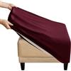 KYJSW Copri Pouf Elasticizzato Jacquard Quadrata/Rettangolare, Fodera Per Poggiapiedi Copertura Ottomana Lavabile Coprisgabello Con 2 Cinghie (Wine Red,1pc Square M)