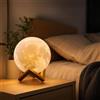 PixelLumens Lampada Luna 3D LED RGB - Luce Notturna Ricaricabile con Controllo Touch - Sfera Lunare Realistica 16 Colori - Design Senza Fili per Cameretta, Ufficio e Regalo - Cavo USB Incluso