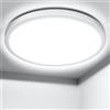 Lepro Plafoniera LED Soffitto 24W, Lampada da Soffitto Bianco Diurno 5000K 2400LM, Plafoniera Bagno Impermeabile IP44, Lampadario Soffitto per Cucina Soggiorno Sala Balcone Camera da Letto, Ø29.3CM