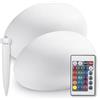 EASYmaxx Set di 2 lampade solari a LED con cambio di colore, lampada decorativa da giardino con illuminazione a LED, splendidi effetti di luce con sensore di luce diurna ed esterni, decorazione da