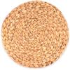 Decorasian - Set di tovagliette in zostera, giacinto d'acqua, lavabili, 35 cm, rotonde, naturale, 4 pezzi