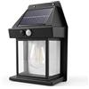 PixelLumens Applique Solare da Esterno LED - Lampada da Parete con Sensore di Movimento e Batteria Intelligente - Luce Solare Dimmerabile IP65 Impermeabile per Giardino Patio Garage e Sentiero - Desig