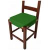 SalGiu Cuscini Sedie (set da 6) Con Alette 4 Lacci Imbottito Tinta Unita 40x40 (Verde)