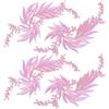 GORGECRAFT 2 Stile Toppe Ricamate Rosa 4 Pezzi Foglie Termoadesive Toppe Ricamate per Matrimonio Patch Ricamate A Foglia per Fai da Te Indumenti Tende Tende Cuscini Scarpe Vestiti Jeans Vestiti