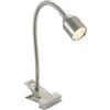 Lindby Lampada con morsetto (Moderno) colore Grigio, in Metallo ad es. Studio & Ufficio lampadina inclusa lampada da tavolo scrivania lettura