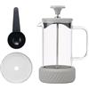 La Cafetière La Cafetiere Zero - Caffettiera French Press da 3 tazze, colore beigecrema, resistente al calore, idea regalo per gli amanti del caffè