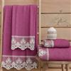 PETTI Artigiani Italiani - Asciugamani Bagno in 100% Spugna di Cotone, Set Asciugamani 1+1, 2 Pezzi 1 Asciugamano Viso e 1 Asciugamano Mani, Fuxia