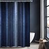 Gibelle Tenda da doccia blu navy, astratta moderna blu navy, accessori decorativi per il bagno, set di tende da doccia in tessuto ombré con texture in vetro fresco con ganci, 72 x 72 cm