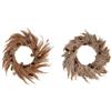 DKD Home Decor Corona di Natale del marchio, colore marrone, vari materiali (60 x 5 x 60 centimetri) (2 pezzi)