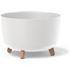 Prosperplast Vaso da fiori 21,5L Gracia 39x39x25,7 cm, Bianco