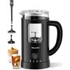 Morpilot Montalatte Elettrico, Morpilot Montalatte Caldo e Freddo 4 in 1, 550 W 600 ml, Design Latte, Vetro di Visualizzazione, Spegnimento Automatico, Facile da Pulire