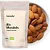 Kamelur Mandorle Spagnole Biologiche Naturali - Mandorle Pelate Intere BIO Con Pelle E Senza Additivi 1 Kg (Confezione Da 1)
