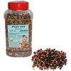PAVONE GR 400 PEPE MIX IN DISPENSER MISCELA DI PEPE NERO, BIANCO, VERDE E ROSA PER INSAPORIRE QUALSIASI PIATTO