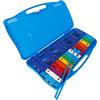 fuzhik Glockenspiel Professional Diatonico a 25 Tasti Metallofono, Per Uno Strumento Musicale, Aggiornamento Xilofono, Con Due Martelli (Blu)
