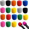BuxiuGK 20 Pezzi Custodia in Schiuma per Microfono Colorato,Spugna Antivento per Protezione del Microfono per Discorsi di Partito e Coro,colore casuale